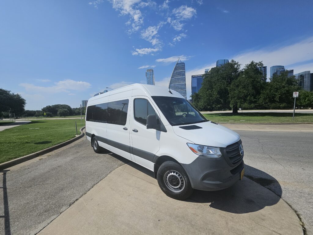 Lake Travis Limo - Sprinter Crew Van - Seats 12-Passengers and 32 baggages and luggages 