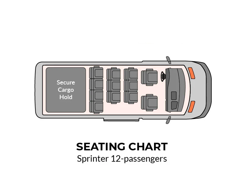 The Lake Travis Limo Sprinter Crew Seating Chart